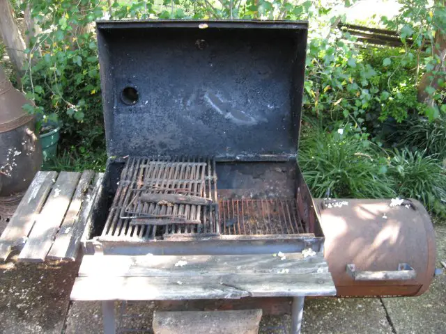 Rusted Grill and Smoker