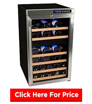 EdgeStar CWF340DZ 34 Bottle Dual Zone Wine Cooler 