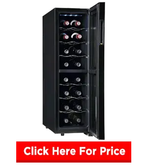 Haier HVTEC16DABS 16-Bottle Dual Zone Wine Cooler