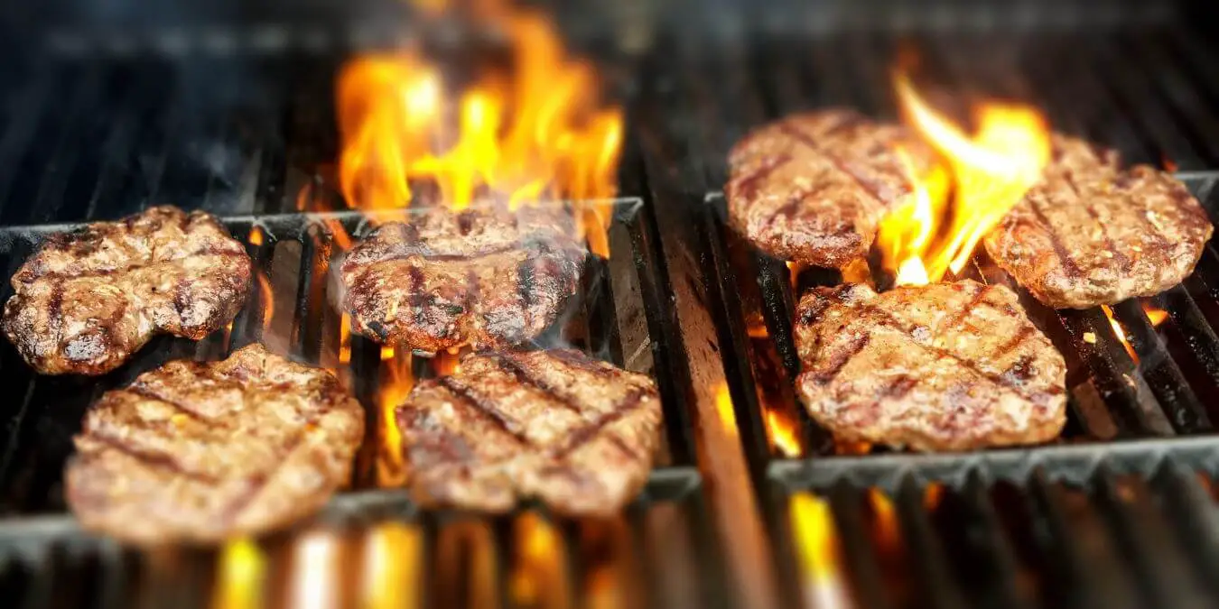 burgers on grill (featured image)