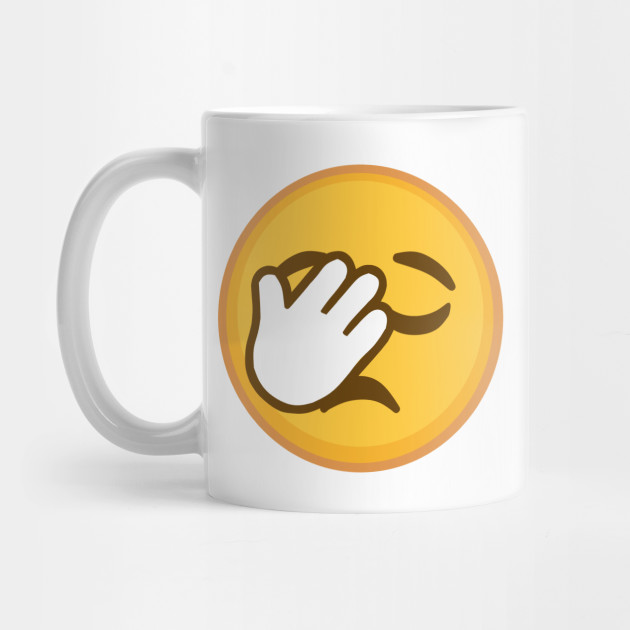 mug with facepalm image