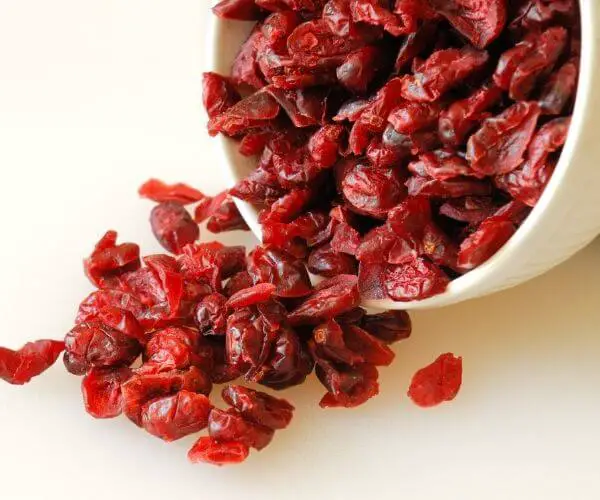 Dried cranberries can serve as a substitute for currants in a pinch