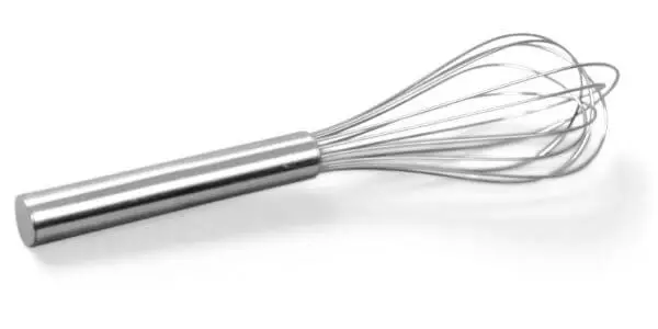 Image of a whisk. Using a whisk to mix shakeology gets rid of small chunks.
