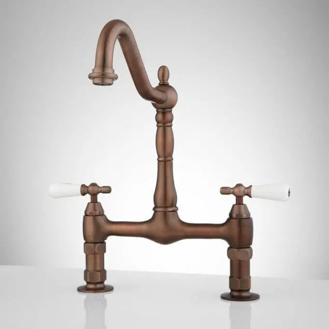 Image of bridge style faucet.