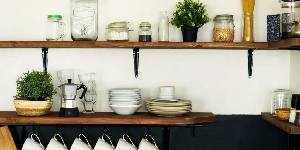 shelves for food and dishes